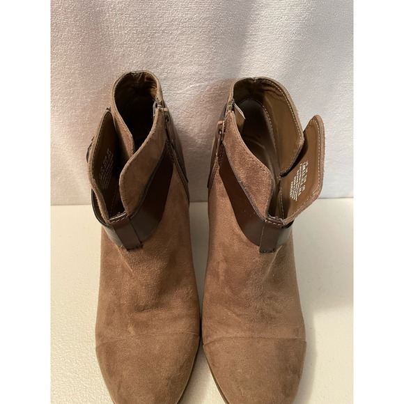 Carlos Santana Harvest suede Ankle‎ Boots chunky heel size 7.5 strap buckle - Picture 7 of 11